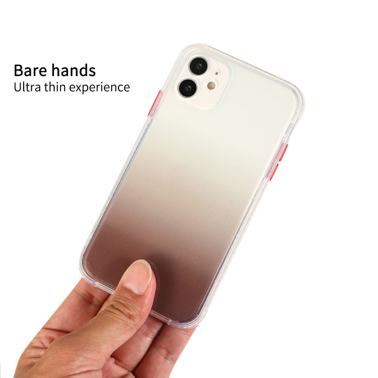 For iPhone 11 Gradient Shockproof TPU + Acrylic Case with Detachable Buttons