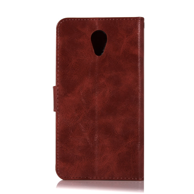 For Lenovo Vibe P2 Retro Copper Button Crazy Horse Horizontal Flip PU Leather Case with Holder & Card Slots & Wallet & Lanyard