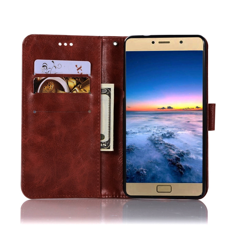For Lenovo Vibe P2 Retro Copper Button Crazy Horse Horizontal Flip PU Leather Case with Holder & Card Slots & Wallet & Lanyard