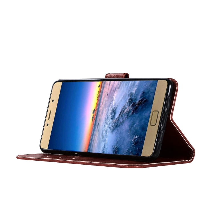 For Lenovo Vibe P2 Retro Copper Button Crazy Horse Horizontal Flip PU Leather Case with Holder & Card Slots & Wallet & Lanyard