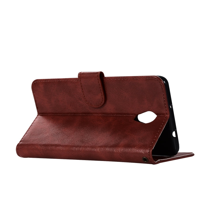For Lenovo Vibe P2 Retro Copper Button Crazy Horse Horizontal Flip PU Leather Case with Holder & Card Slots & Wallet & Lanyard