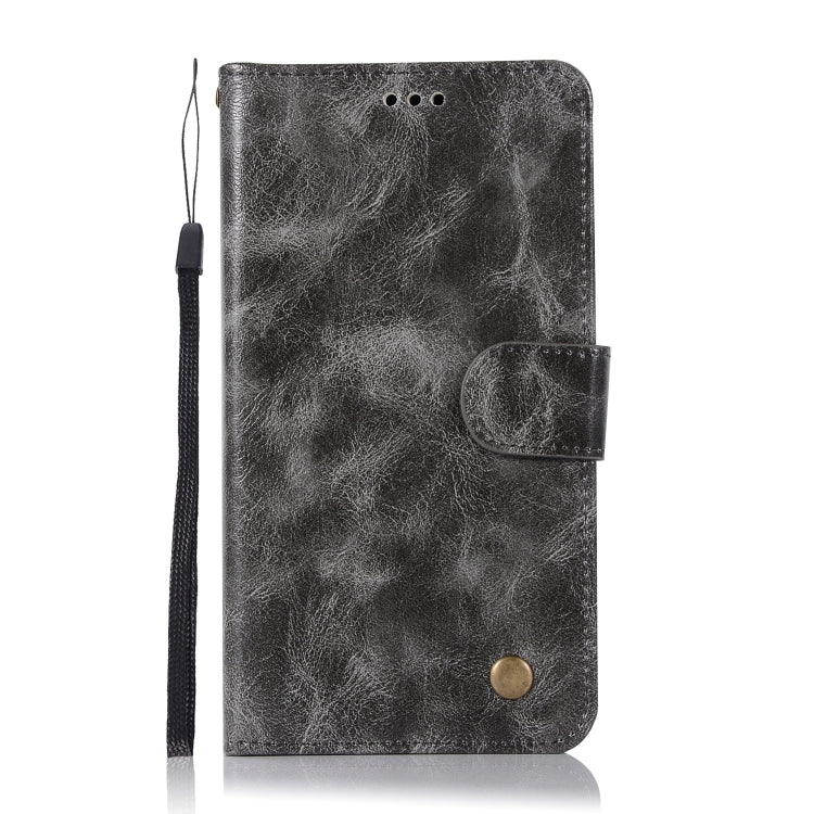 For Lenovo Vibe P2 Retro Copper Button Crazy Horse Horizontal Flip PU Leather Case with Holder & Card Slots & Wallet & Lanyard
