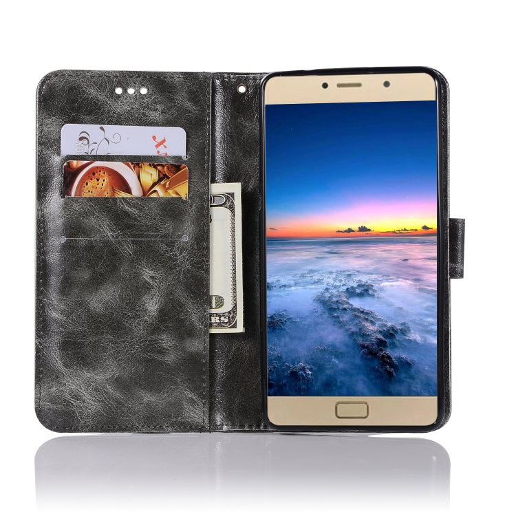 For Lenovo Vibe P2 Retro Copper Button Crazy Horse Horizontal Flip PU Leather Case with Holder & Card Slots & Wallet & Lanyard