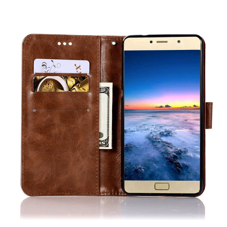 For Lenovo Vibe P2 Retro Copper Button Crazy Horse Horizontal Flip PU Leather Case with Holder & Card Slots & Wallet & Lanyard