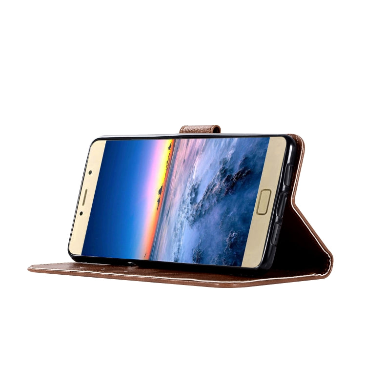 For Lenovo Vibe P2 Retro Copper Button Crazy Horse Horizontal Flip PU Leather Case with Holder & Card Slots & Wallet & Lanyard