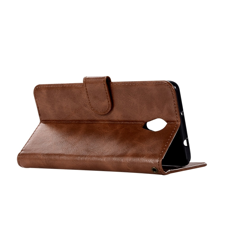 For Lenovo Vibe P2 Retro Copper Button Crazy Horse Horizontal Flip PU Leather Case with Holder & Card Slots & Wallet & Lanyard