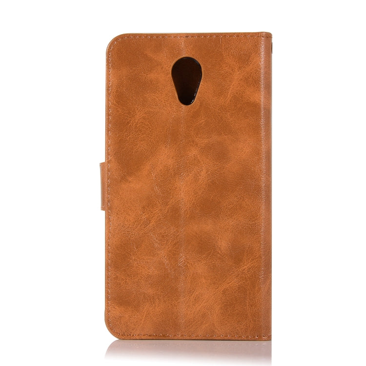 For Lenovo Vibe P2 Retro Copper Button Crazy Horse Horizontal Flip PU Leather Case with Holder & Card Slots & Wallet & Lanyard