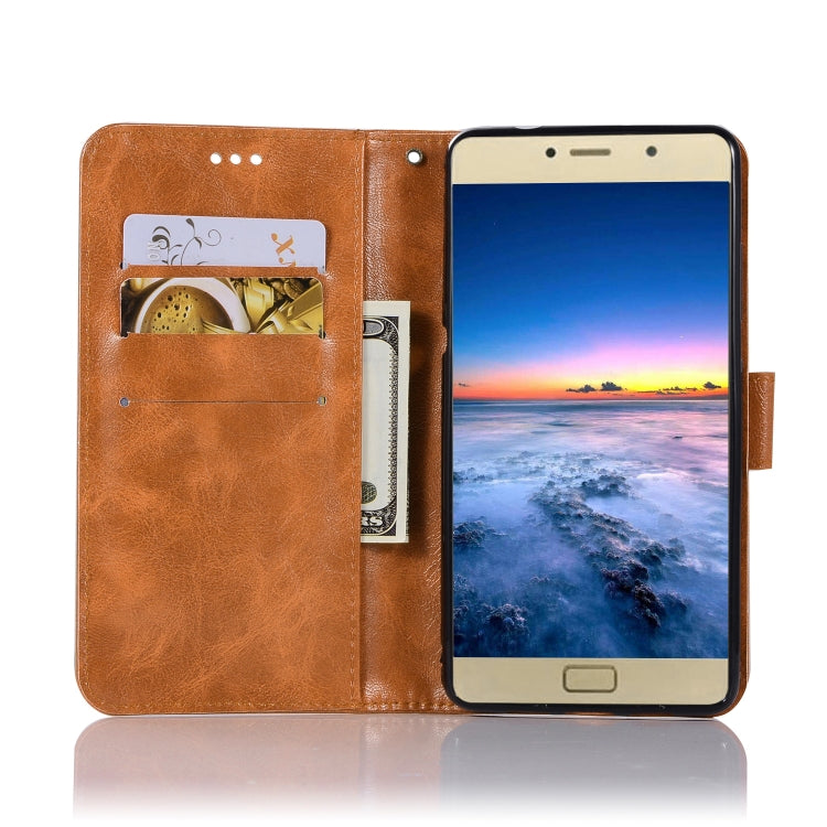 For Lenovo Vibe P2 Retro Copper Button Crazy Horse Horizontal Flip PU Leather Case with Holder & Card Slots & Wallet & Lanyard