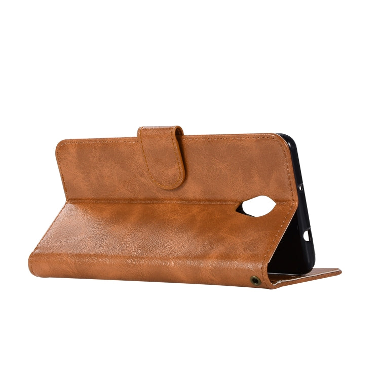 For Lenovo Vibe P2 Retro Copper Button Crazy Horse Horizontal Flip PU Leather Case with Holder & Card Slots & Wallet & Lanyard