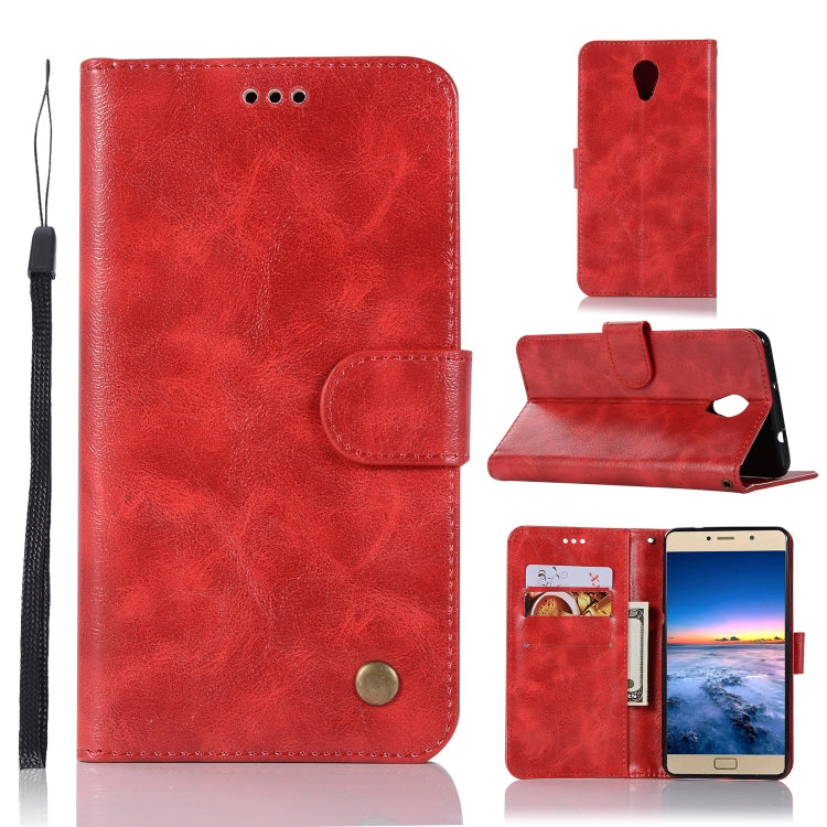 For Lenovo Vibe P2 Retro Copper Button Crazy Horse Horizontal Flip PU Leather Case with Holder & Card Slots & Wallet & Lanyard