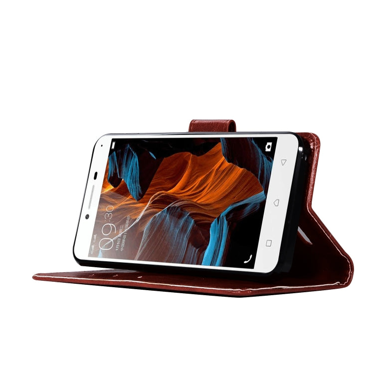 For Lenovo Lemon 3 Retro Copper Button Crazy Horse Horizontal Flip PU Leather Case with Holder & Card Slots & Wallet & Lanyard