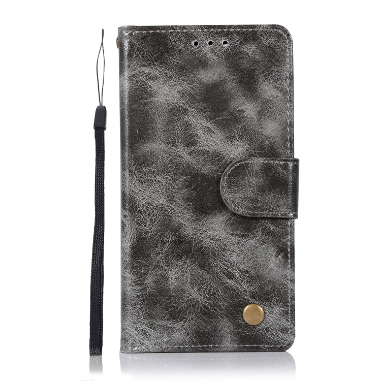 For Lenovo Lemon 3 Retro Copper Button Crazy Horse Horizontal Flip PU Leather Case with Holder & Card Slots & Wallet & Lanyard