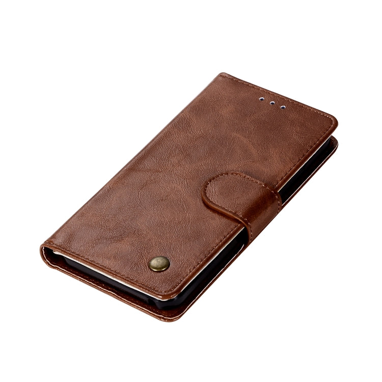 For Lenovo Lemon 3 Retro Copper Button Crazy Horse Horizontal Flip PU Leather Case with Holder & Card Slots & Wallet & Lanyard