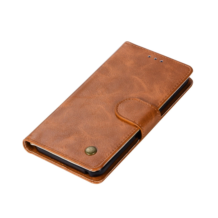 For Lenovo Lemon 3 Retro Copper Button Crazy Horse Horizontal Flip PU Leather Case with Holder & Card Slots & Wallet & Lanyard