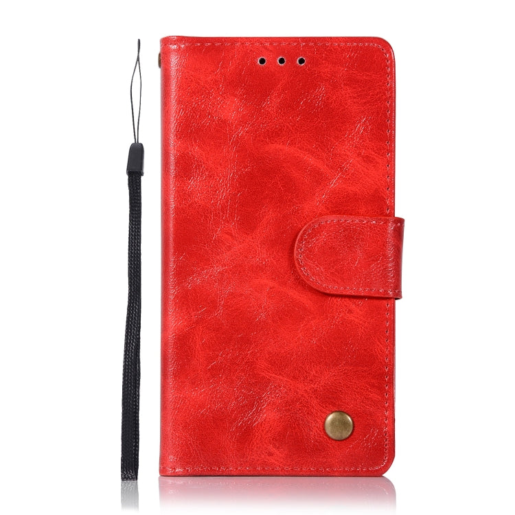 For Lenovo Lemon 3 Retro Copper Button Crazy Horse Horizontal Flip PU Leather Case with Holder & Card Slots & Wallet & Lanyard