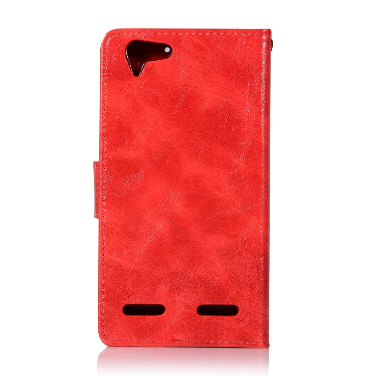 For Lenovo Lemon 3 Retro Copper Button Crazy Horse Horizontal Flip PU Leather Case with Holder & Card Slots & Wallet & Lanyard