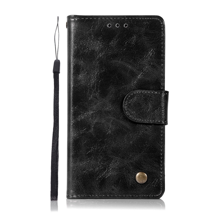 For Lenovo Lemon 3 Retro Copper Button Crazy Horse Horizontal Flip PU Leather Case with Holder & Card Slots & Wallet & Lanyard