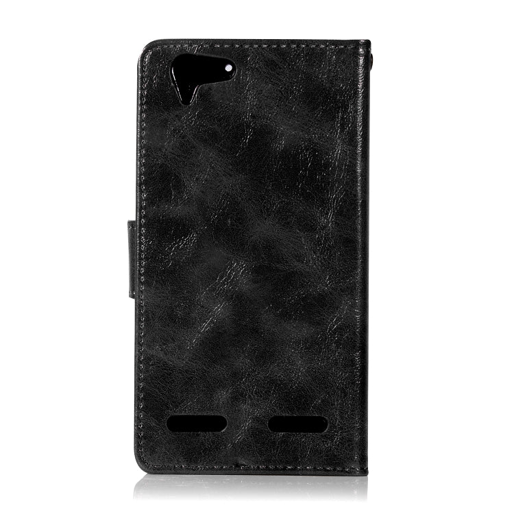 For Lenovo Lemon 3 Retro Copper Button Crazy Horse Horizontal Flip PU Leather Case with Holder & Card Slots & Wallet & Lanyard