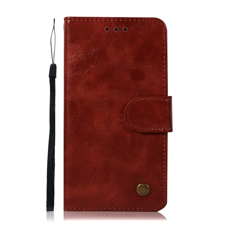 For ZTE V6 Plus / V7 Lite Retro Copper Button Crazy Horse Horizontal Flip PU Leather Case with Holder & Card Slots & Wallet & Lanyard
