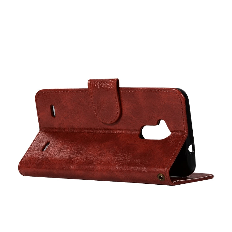 For ZTE V6 Plus / V7 Lite Retro Copper Button Crazy Horse Horizontal Flip PU Leather Case with Holder & Card Slots & Wallet & Lanyard