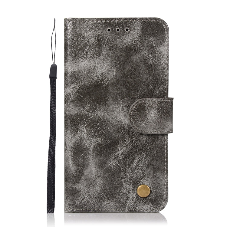 For ZTE V6 Plus / V7 Lite Retro Copper Button Crazy Horse Horizontal Flip PU Leather Case with Holder & Card Slots & Wallet & Lanyard