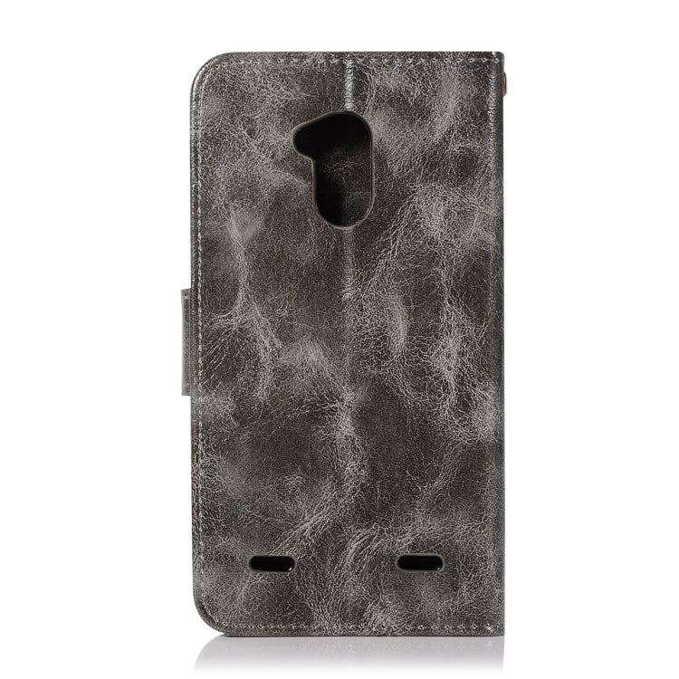 For ZTE V6 Plus / V7 Lite Retro Copper Button Crazy Horse Horizontal Flip PU Leather Case with Holder & Card Slots & Wallet & Lanyard