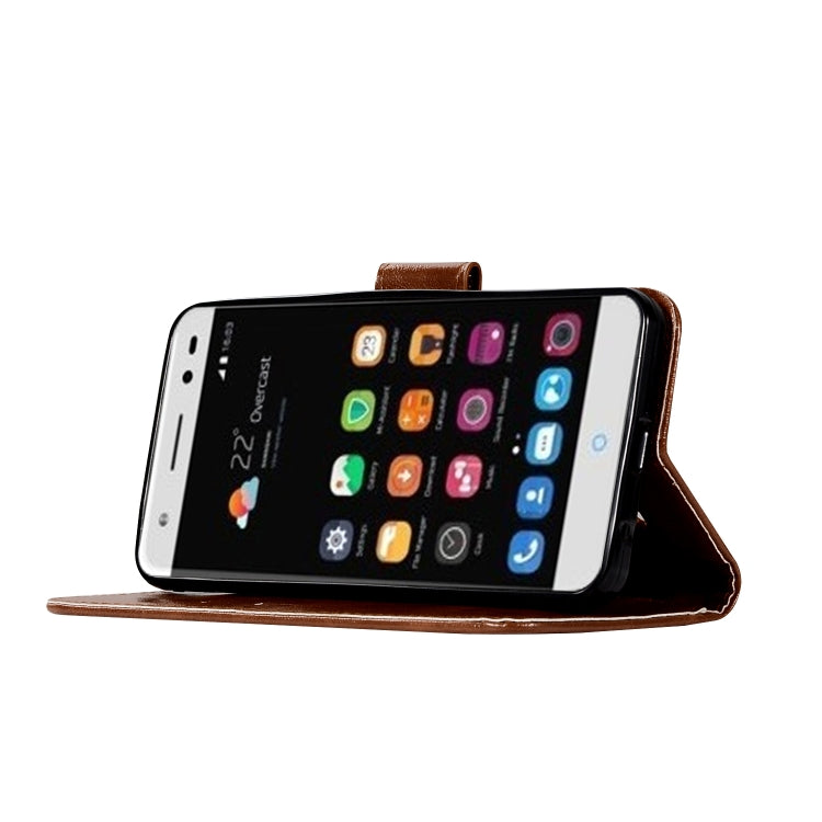 For ZTE V6 Plus / V7 Lite Retro Copper Button Crazy Horse Horizontal Flip PU Leather Case with Holder & Card Slots & Wallet & Lanyard