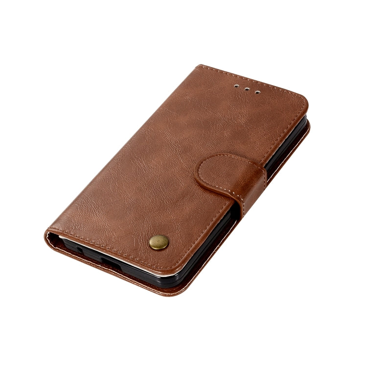 For ZTE V6 Plus / V7 Lite Retro Copper Button Crazy Horse Horizontal Flip PU Leather Case with Holder & Card Slots & Wallet & Lanyard