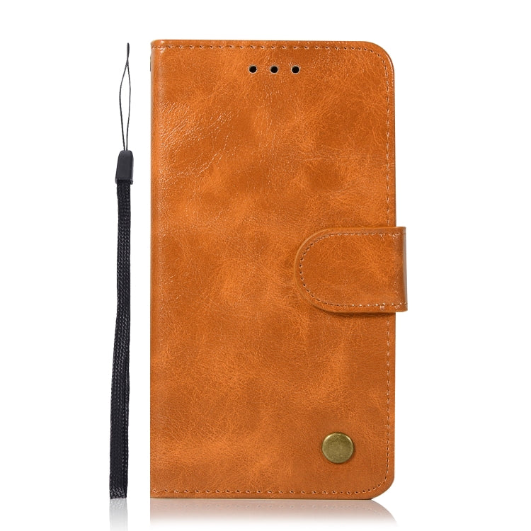 For ZTE V6 Plus / V7 Lite Retro Copper Button Crazy Horse Horizontal Flip PU Leather Case with Holder & Card Slots & Wallet & Lanyard