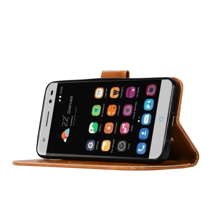 For ZTE V6 Plus / V7 Lite Retro Copper Button Crazy Horse Horizontal Flip PU Leather Case with Holder & Card Slots & Wallet & Lanyard