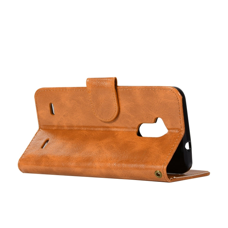 For ZTE V6 Plus / V7 Lite Retro Copper Button Crazy Horse Horizontal Flip PU Leather Case with Holder & Card Slots & Wallet & Lanyard