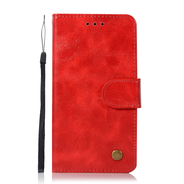 For ZTE V6 Plus / V7 Lite Retro Copper Button Crazy Horse Horizontal Flip PU Leather Case with Holder & Card Slots & Wallet & Lanyard