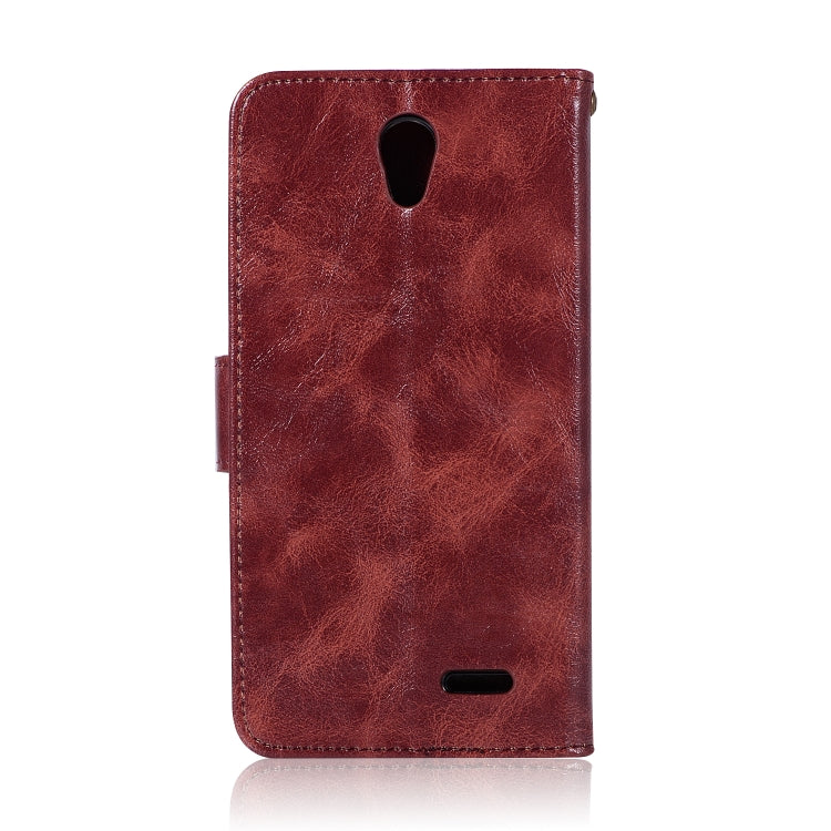 For ZTE N9132 Retro Copper Button Crazy Horse Horizontal Flip PU Leather Case with Holder & Card Slots & Wallet & Lanyard