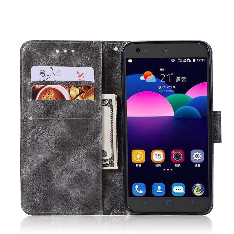 For ZTE N9132 Retro Copper Button Crazy Horse Horizontal Flip PU Leather Case with Holder & Card Slots & Wallet & Lanyard