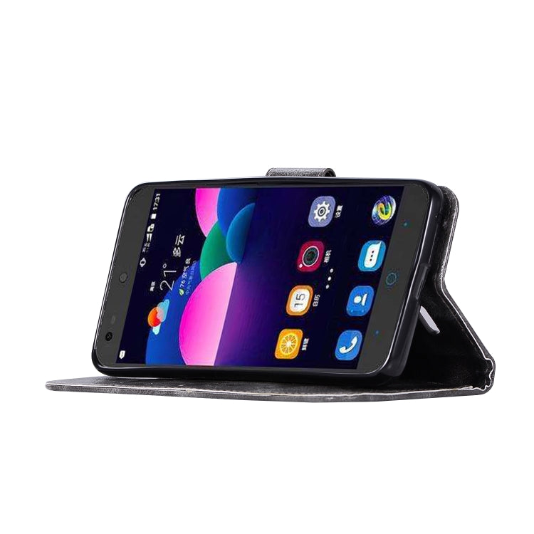 For ZTE N9132 Retro Copper Button Crazy Horse Horizontal Flip PU Leather Case with Holder & Card Slots & Wallet & Lanyard