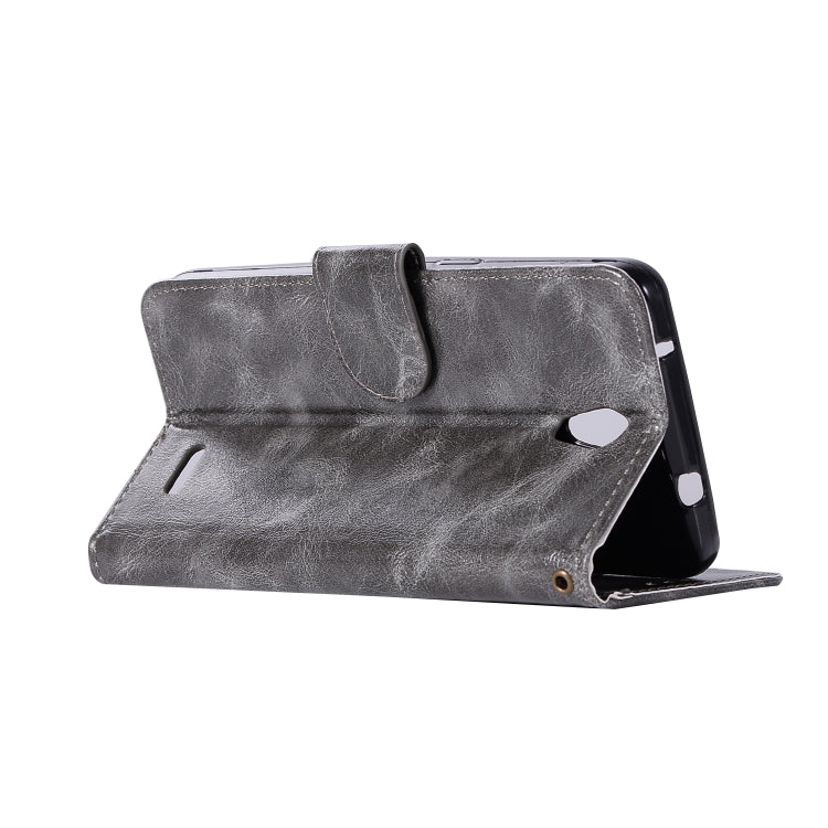 For ZTE N9132 Retro Copper Button Crazy Horse Horizontal Flip PU Leather Case with Holder & Card Slots & Wallet & Lanyard