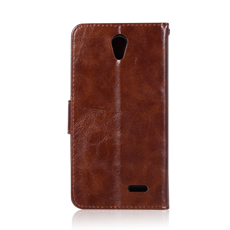 For ZTE N9132 Retro Copper Button Crazy Horse Horizontal Flip PU Leather Case with Holder & Card Slots & Wallet & Lanyard