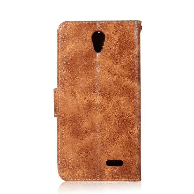 For ZTE N9132 Retro Copper Button Crazy Horse Horizontal Flip PU Leather Case with Holder & Card Slots & Wallet & Lanyard