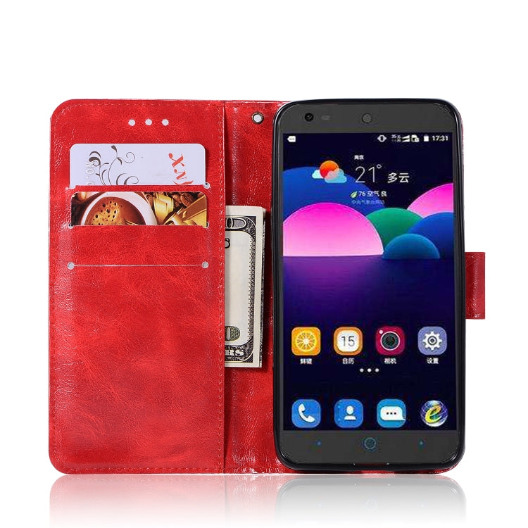 For ZTE N9132 Retro Copper Button Crazy Horse Horizontal Flip PU Leather Case with Holder & Card Slots & Wallet & Lanyard