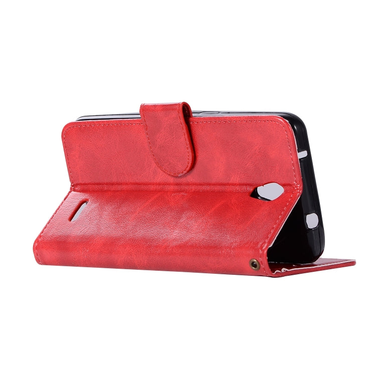 For ZTE N9132 Retro Copper Button Crazy Horse Horizontal Flip PU Leather Case with Holder & Card Slots & Wallet & Lanyard