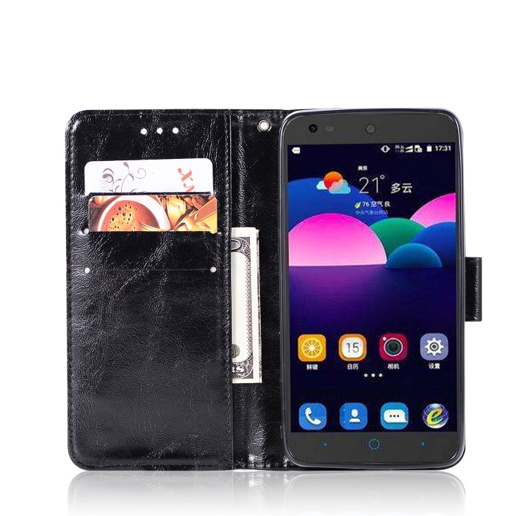 For ZTE N9132 Retro Copper Button Crazy Horse Horizontal Flip PU Leather Case with Holder & Card Slots & Wallet & Lanyard