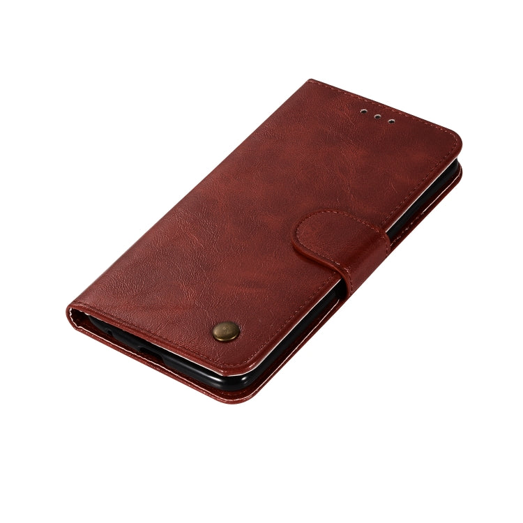 For ZTE AXON7 Retro Copper Button Crazy Horse Horizontal Flip PU Leather Case with Holder & Card Slots & Wallet & Lanyard