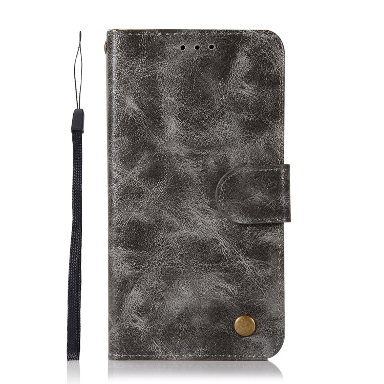 For ZTE AXON7 Retro Copper Button Crazy Horse Horizontal Flip PU Leather Case with Holder & Card Slots & Wallet & Lanyard