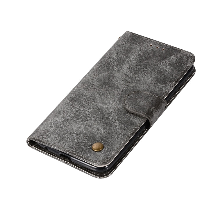 For ZTE AXON7 Retro Copper Button Crazy Horse Horizontal Flip PU Leather Case with Holder & Card Slots & Wallet & Lanyard