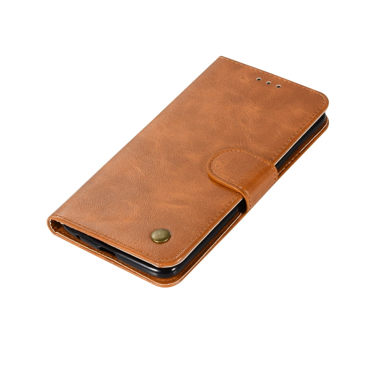 For ZTE AXON7 Retro Copper Button Crazy Horse Horizontal Flip PU Leather Case with Holder & Card Slots & Wallet & Lanyard