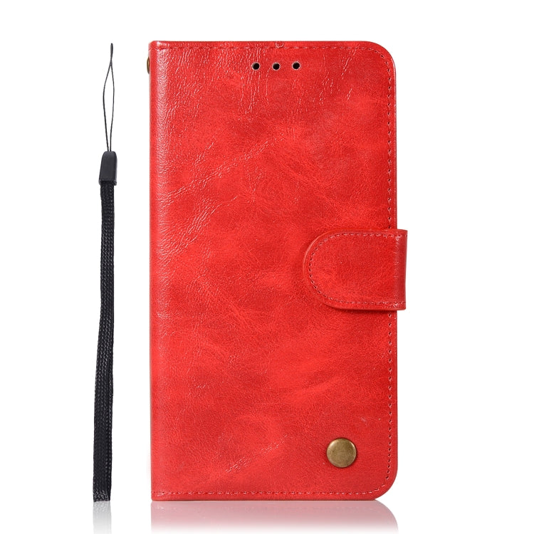 For ZTE AXON7 Retro Copper Button Crazy Horse Horizontal Flip PU Leather Case with Holder & Card Slots & Wallet & Lanyard