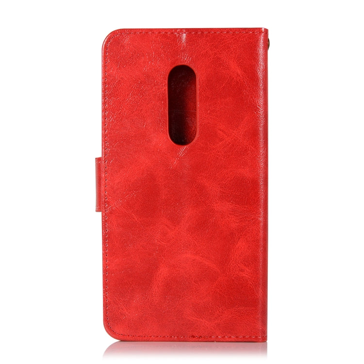 For ZTE AXON7 Retro Copper Button Crazy Horse Horizontal Flip PU Leather Case with Holder & Card Slots & Wallet & Lanyard