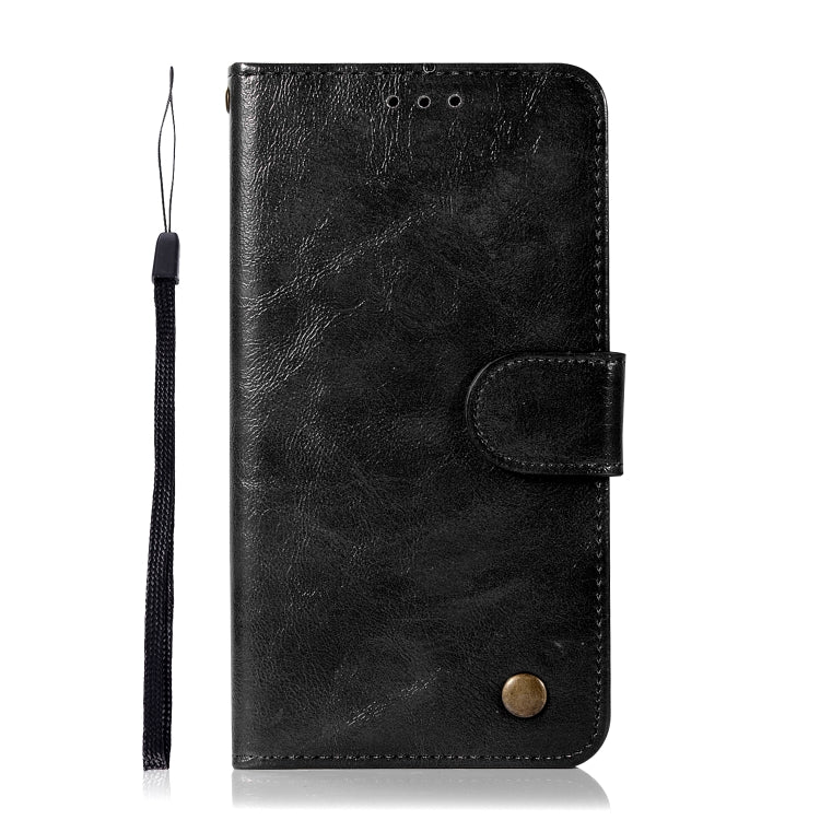 For ZTE AXON7 Retro Copper Button Crazy Horse Horizontal Flip PU Leather Case with Holder & Card Slots & Wallet & Lanyard