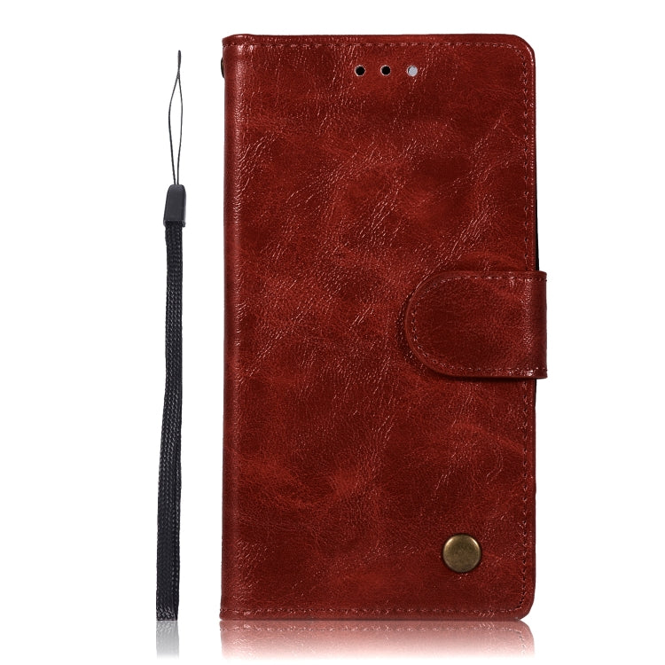 For ZTE N9137 Retro Copper Button Crazy Horse Horizontal Flip PU Leather Case with Holder & Card Slots & Wallet & Lanyard