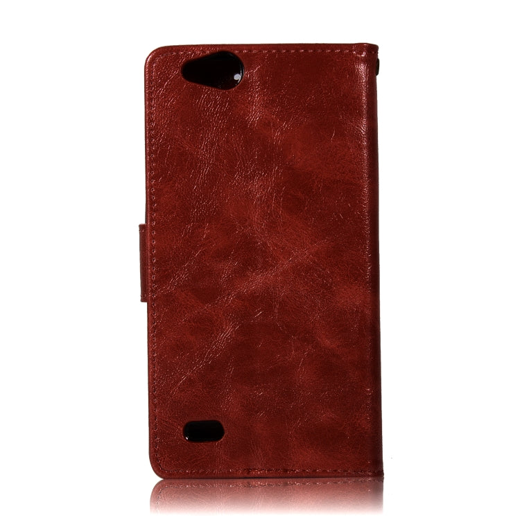 For ZTE N9137 Retro Copper Button Crazy Horse Horizontal Flip PU Leather Case with Holder & Card Slots & Wallet & Lanyard